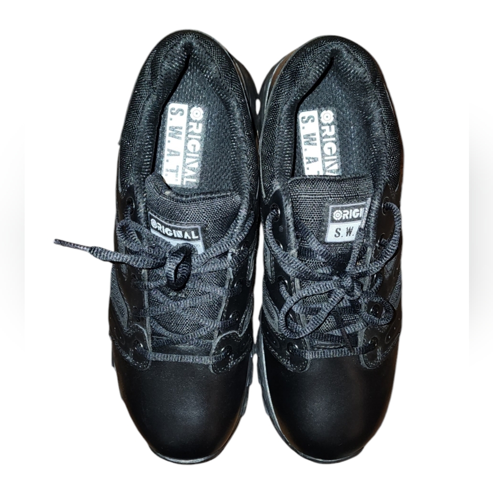 Original Swat Chase Low Mens Black Leather Lace Up Tactical Boots Size 10.5 - Picture 6 of 8